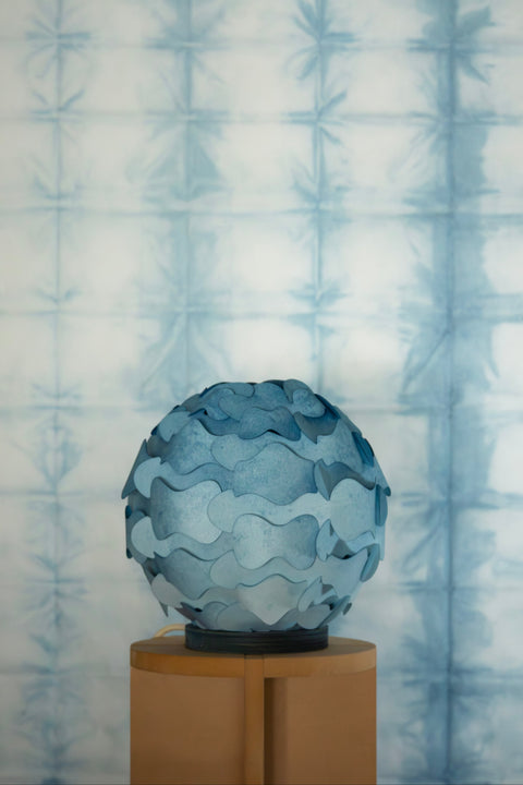 Indigo Edition: Barrel Table Lamp, 10"