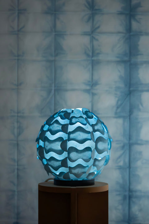 Indigo Edition: Barrel Table Lamp, 10"